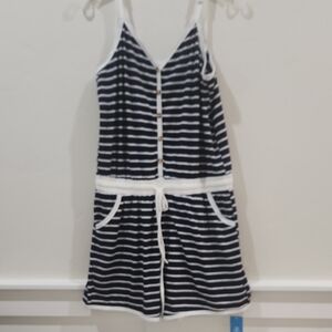 Cupshe Striped Navy and White One Piece